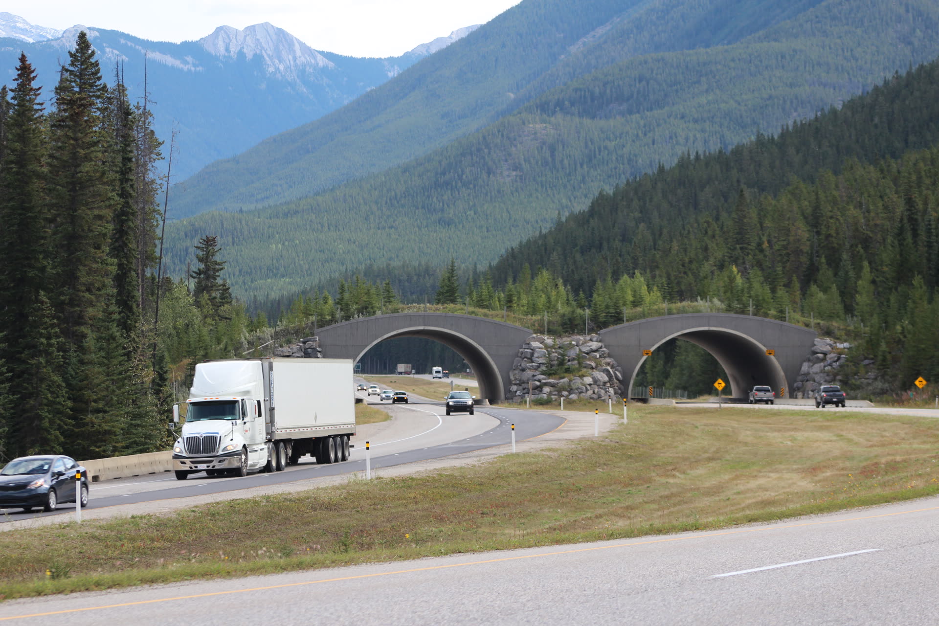 International truck on the Trans-Canada Highway